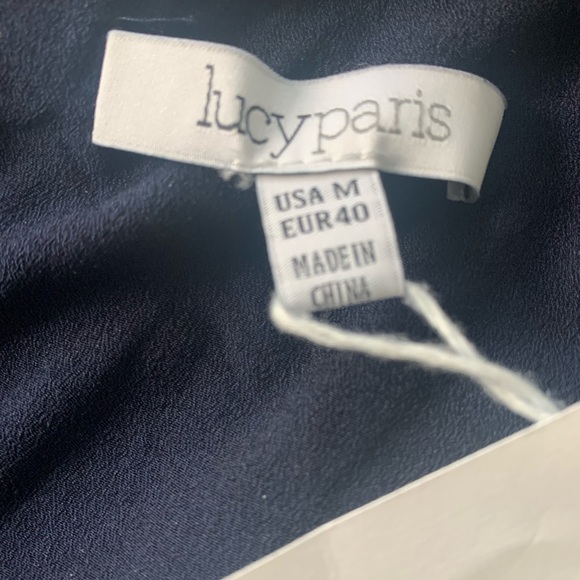 Lucy Paris sequence Dress Navy M - Picture 4 of 6